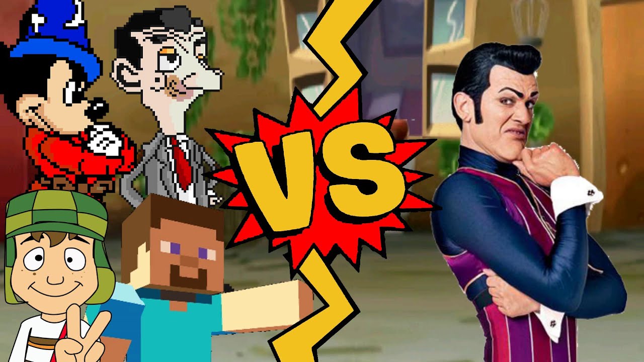 M.U.G.E.N Battles | Wizard Mickey Mouse/Mr. Bean/Chavo/Steve vs Robbie Rotten