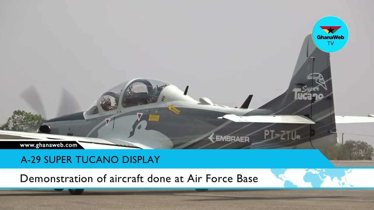 Watch a demonstration of the A-29 Super Tucano Aircraft at the Air Force Base