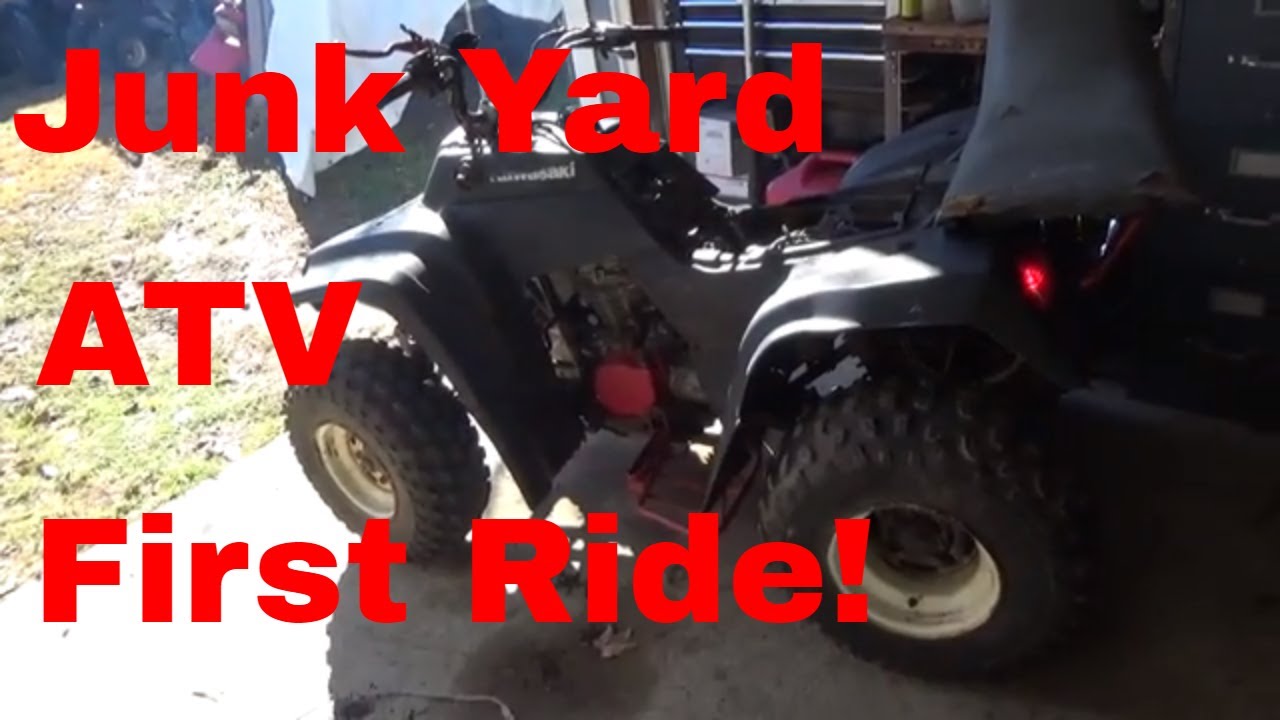 $50 Junk Yard Quad first ride, 1990 Yamaha Bayou takes to the trails!