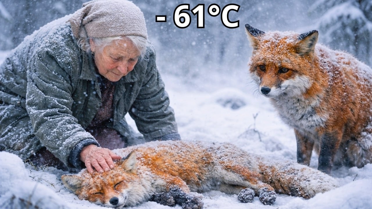 Она нашла лису при −61°C в снегу, не сдалась — никто не ожидал, что произошло потом