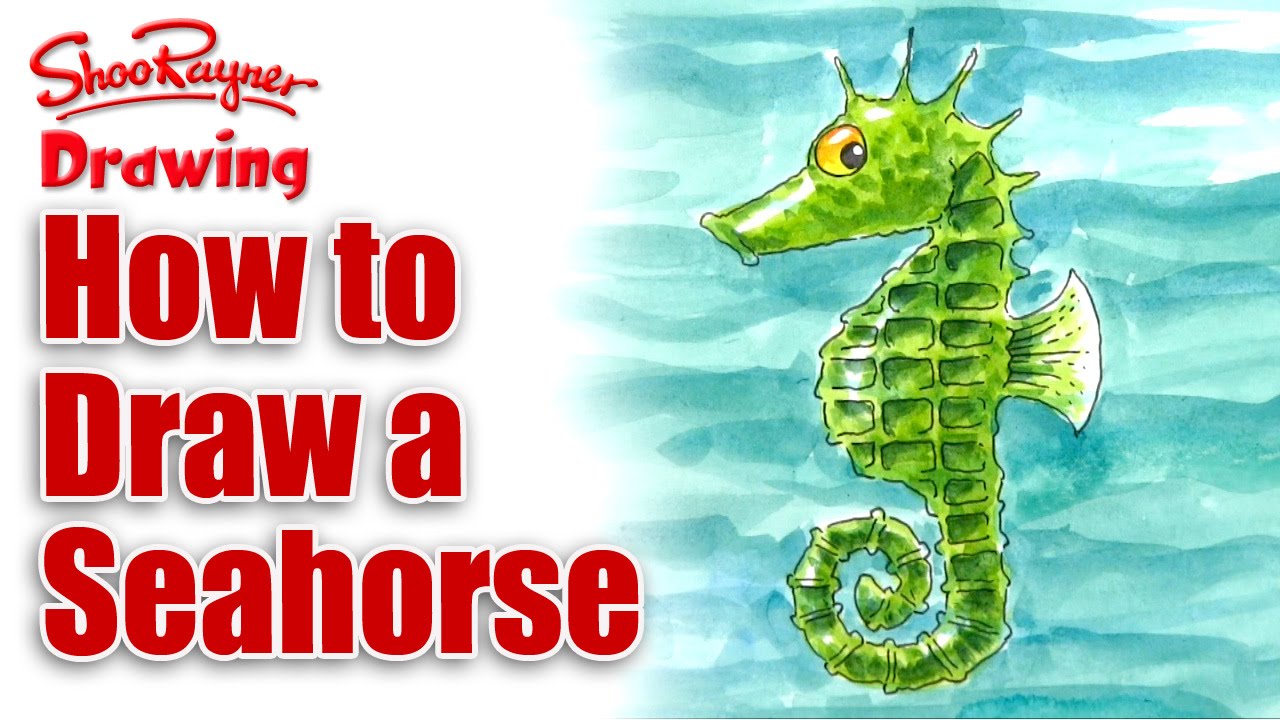 How to draw a Seahorse