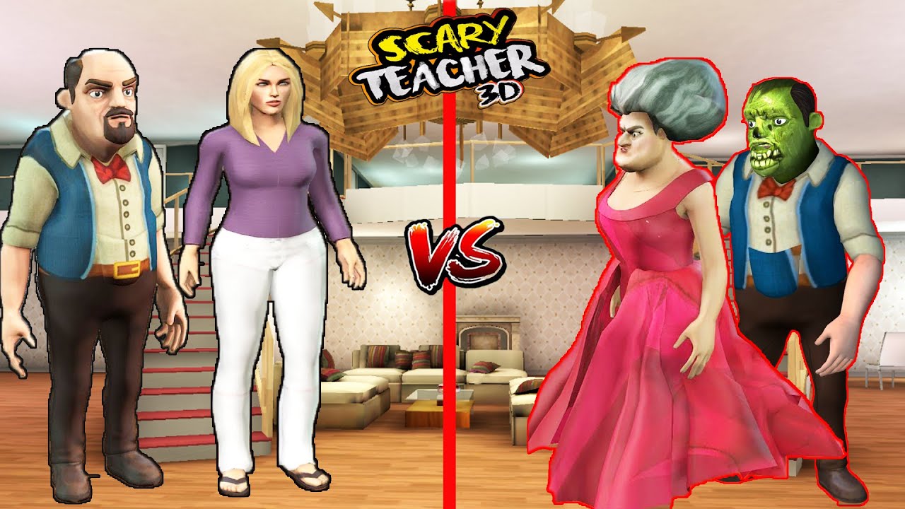 KAPIŞMA - SCARY TEACHER SEVGİLİSİNİ ZOMBİE YAPTI 🤣 Scary Teacher Yeni Yıl Bölümleri 2
