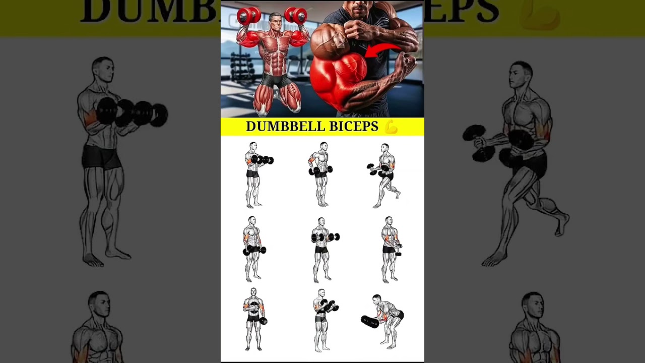 DUMBBELL BICEPS WORKOUT 💪 | BUILD BIG ARMS FAST 🔥 
