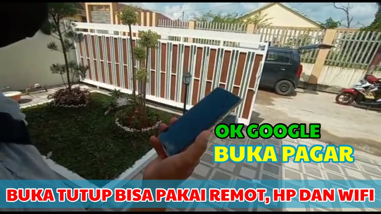 PAGAR OTOMATIS. BUKA TUTUP BISA PAKAI REMOT, HP DAN WIFI. CANGGIH PAGAR MASA DEPAN