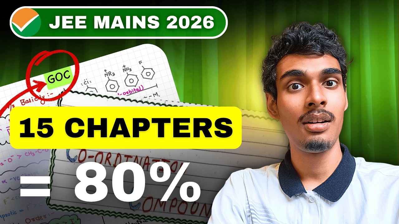 Rank Boost Chemistry Plan for JEE Mains 2026 (PYQ Proven)