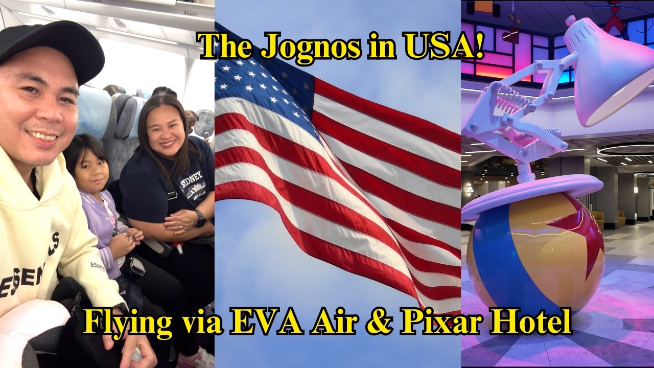 Flying to the USA with EVA Airways! Manila to LAX & Pixar Place Hotel Stay