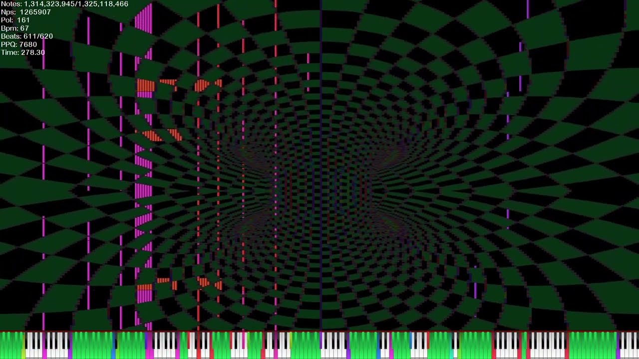 [Microtonal Black MIDI] Bad Apple TU ver 3.0 EXTREME 1Billion with 256keys and 31edo