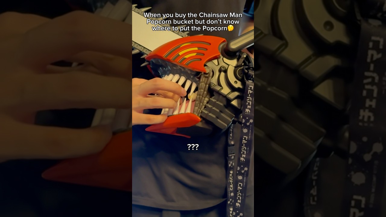 Where do you put the Popcorn in the Chainsaw Man Popcorn bucket?🍿😂