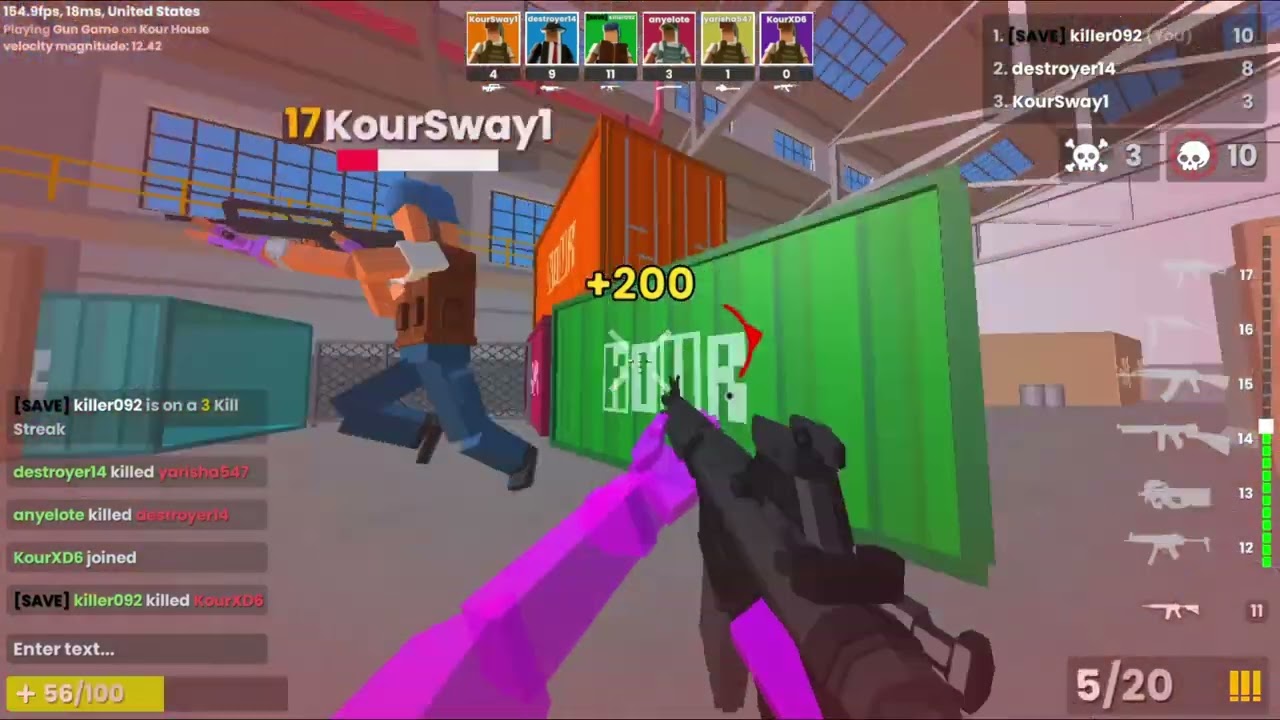 Kour.io Kour House gun game