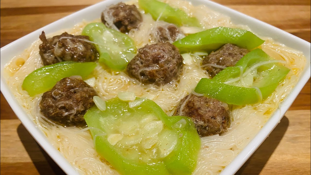 Misua with Patola & Meatballs #misua
