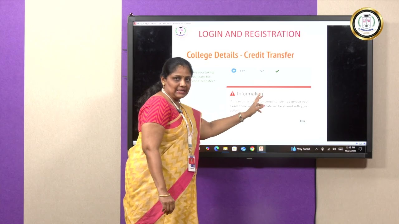 NPTEL Credit Transfer -Dr Bharathi B