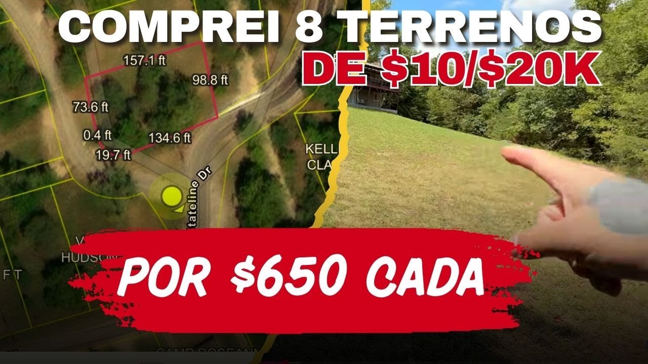 COMPREI 8 TERRENOS DE 10K/20K POR $650 CADA