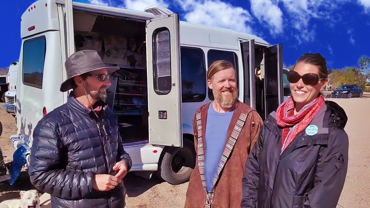 Super Simple and Cheap DIY Van Life in a 21 ft Shuttle Bus!