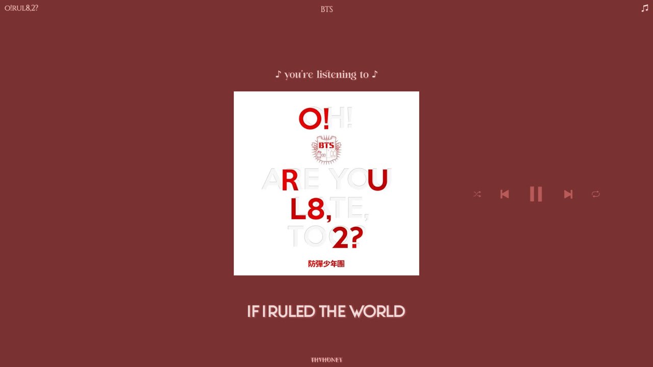 bts - if I ruled the world (slowed + reverb)