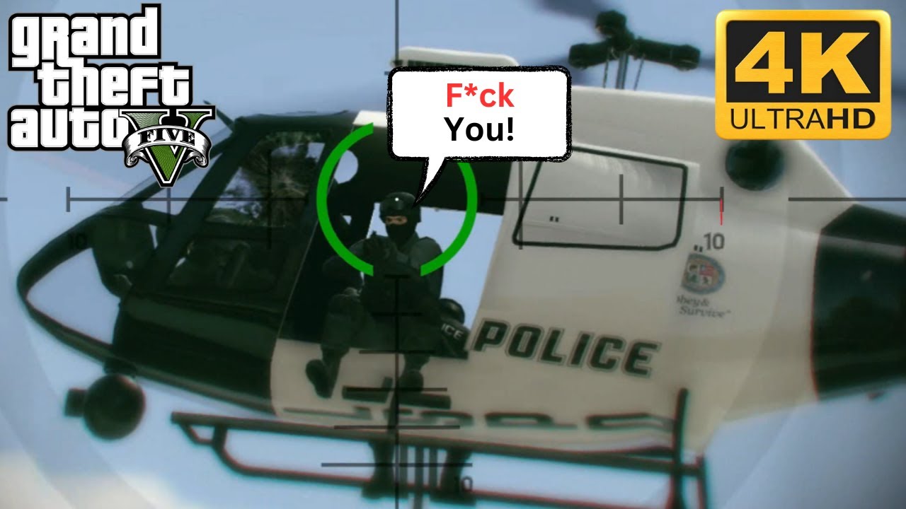 GTA 5 Shooting Sniper Police Helicopter | Gameplay 2025