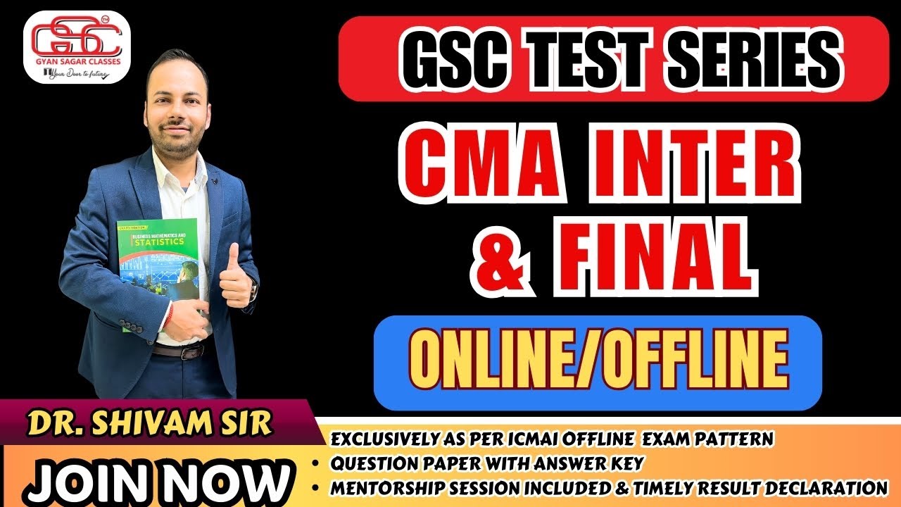 TEST SERIES ANNOUNCEMENT FOR DEC 25 EXAM | CMA EXAM | CMA DR AKSHAY SEN
