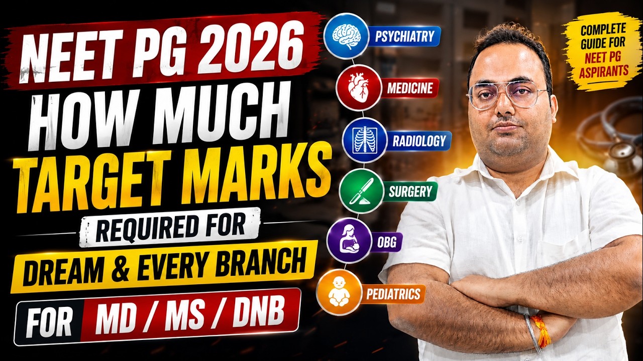 NEET PG 2026 Target Marks for MD/MS/DNB | Radiology, Medicine, Surgery & More