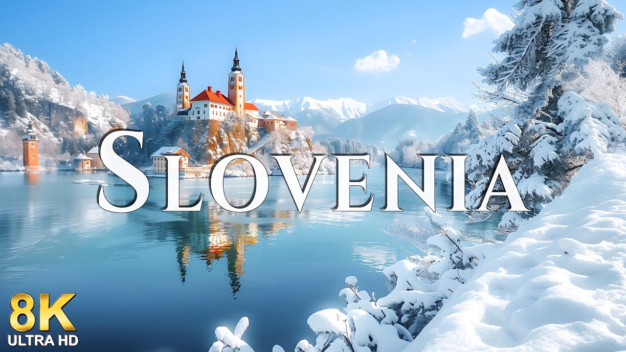 Slovenia Alps Winter 8K | Serene Snow Landscapes & Piano Music for Stress Relief