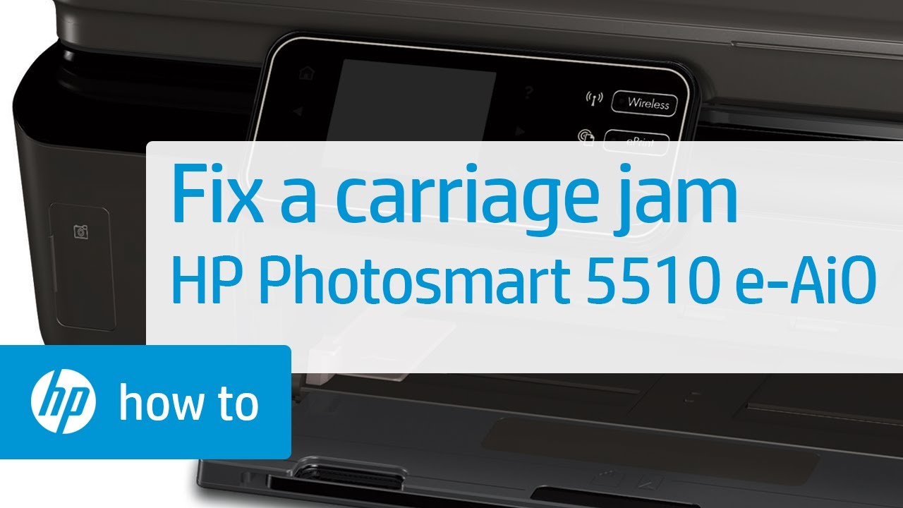 Fixing a Carriage Jam | HP Photosmart 5510 e-All-in-One Printer (B111a) | HP