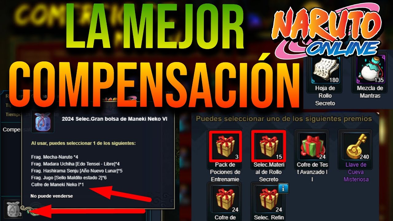 UN HECHO HISTORICO, LA MEJOR COMPENSACION DE NARUTO ONLINE