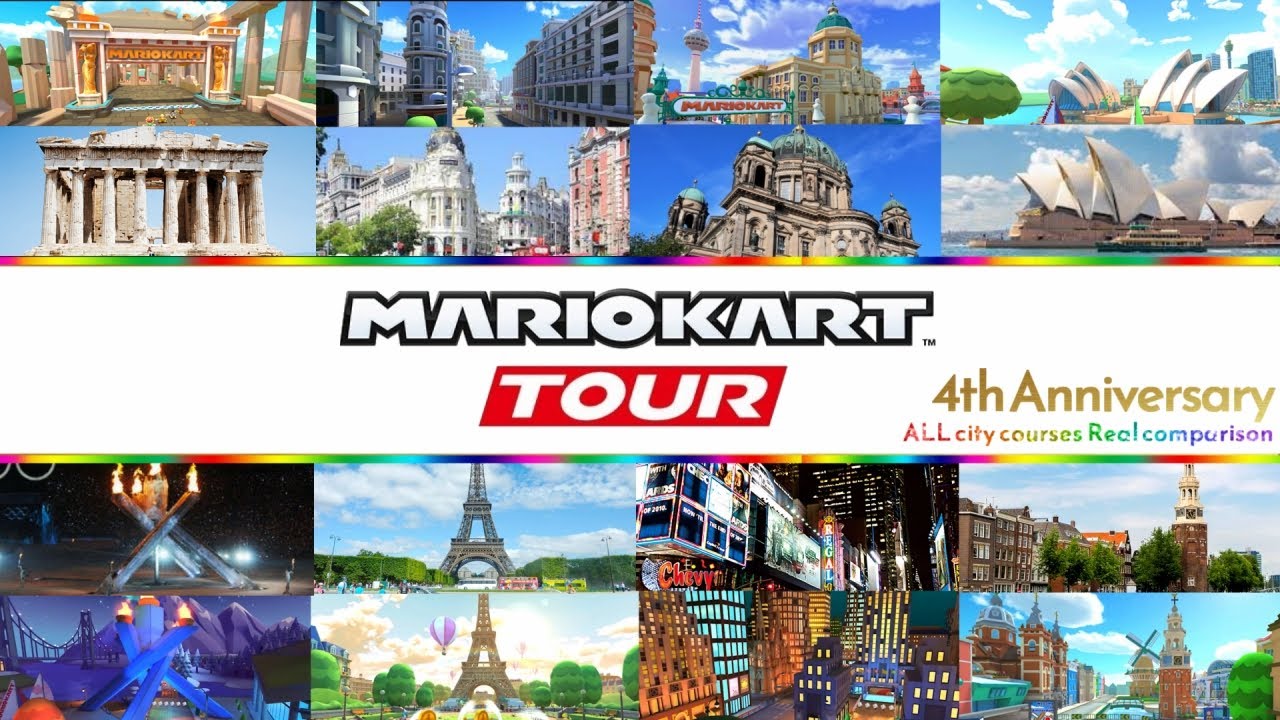 マリオカート【都市コース】実物比較まとめ 全14コース【マリオカートツアー】Real comparison【Mario Kart Tour】