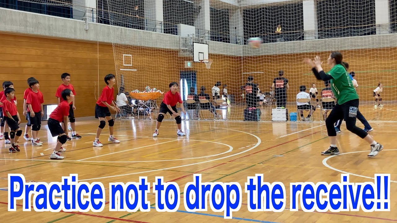 Practice not to drop the receive!!elementary school volleyball class! 【volleyball】