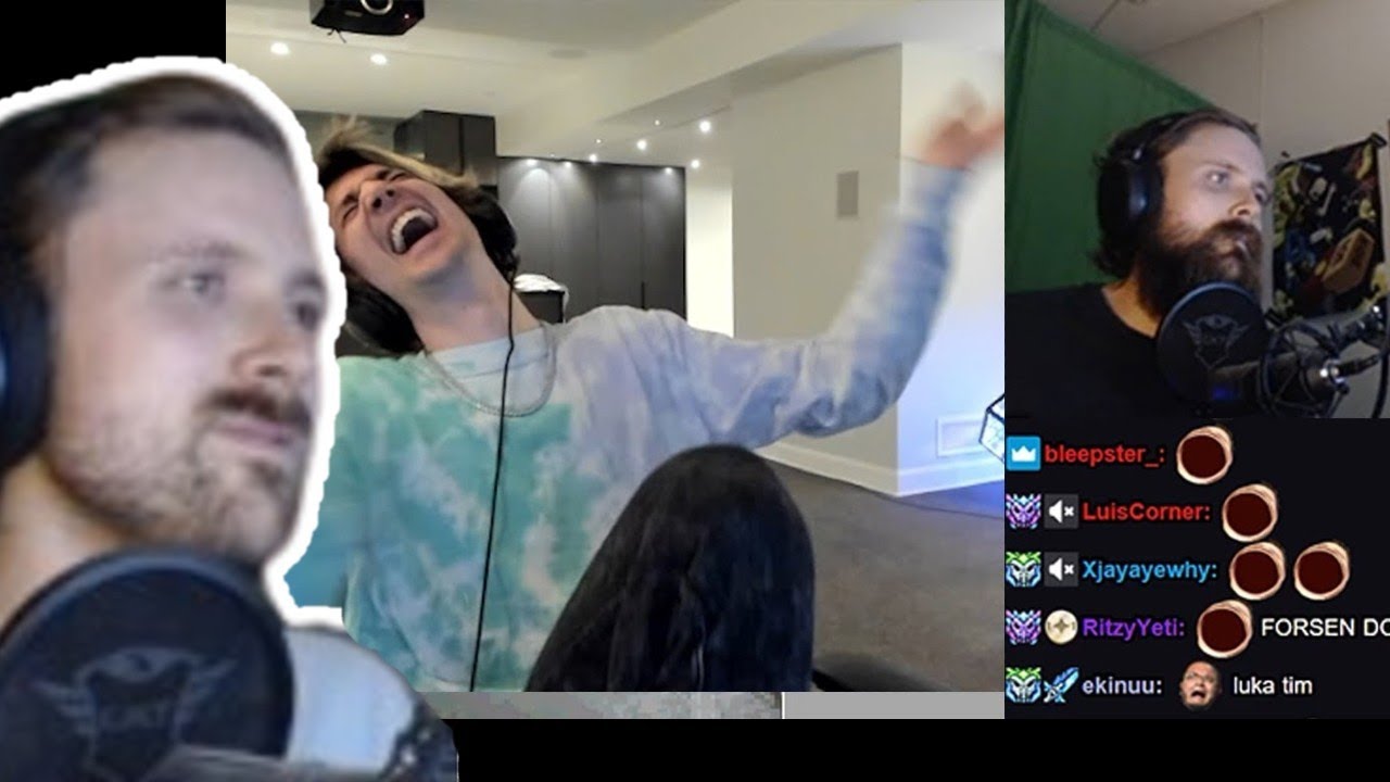 Forsen Reacts to xQc cant stop Laughing at Forsen's Luka Tim dono