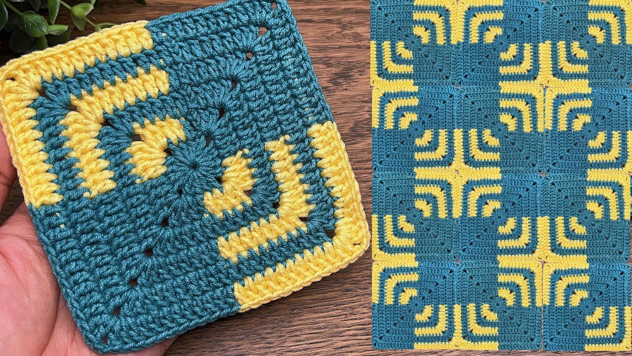 How to crochet granny square tutorial for beginners 