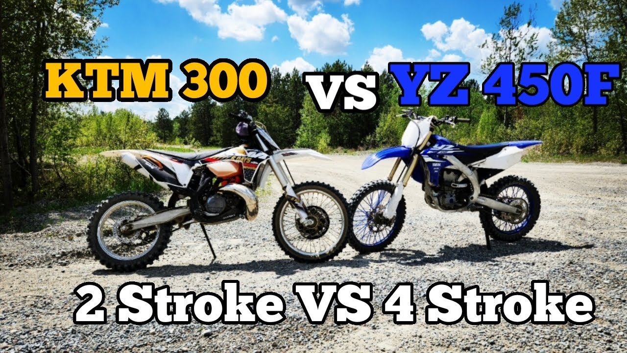 Двухтактный двигатель против четырёхтактного &mdash; гонки KTM 300 и Yamaha YZ 450F / Сравнение