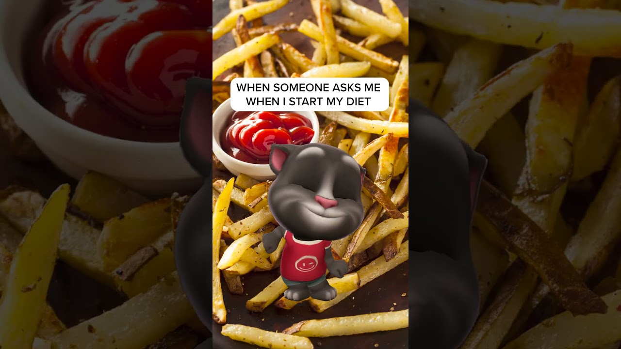 Others: How much food do you want? Me: YES 🍔🍕🌮 #MyTalkingTom2 #TalkingTom #foodislife