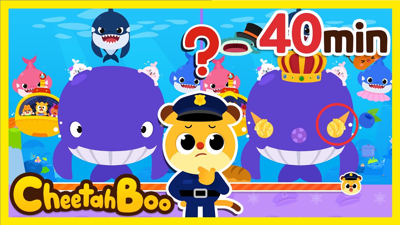 Where is he hiding? | Sea Animals + Dinosaurs | Learn shapes for kids | Color play | #Cheetahboo