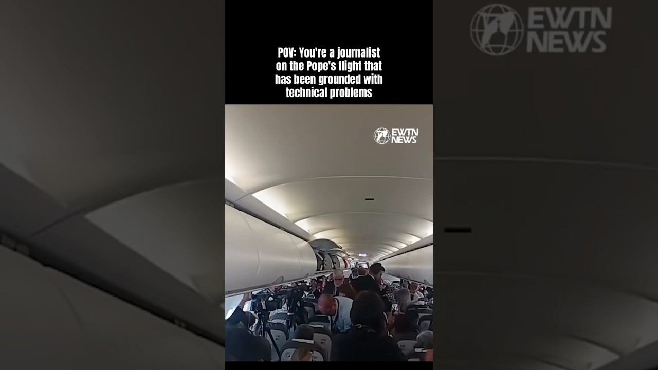 POV: You're a journalist on the Pope's flight that has been grounded with technical problems