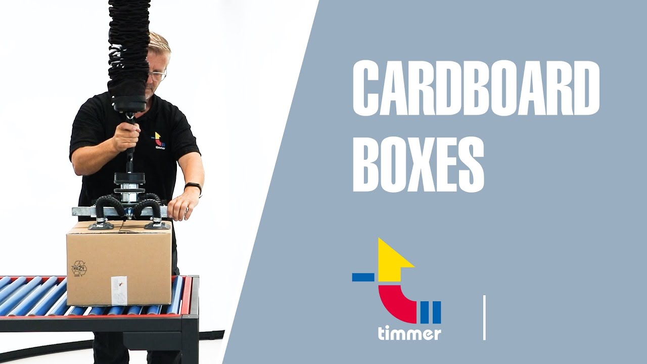 Timmer vacuum hose lifter - cardboard boxes, one-hand operation