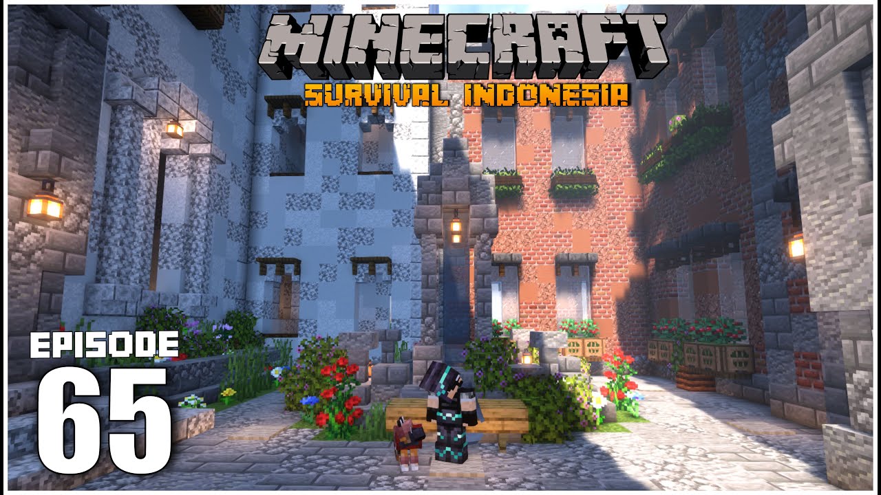 Aku Membuat Taman Istana dan Kolam Pemandian Kerajaan - Minecraft Survival Indonesia (Ep.65)