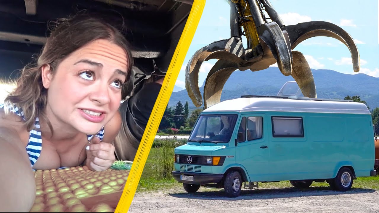 Vivimos en un DESGUACE durante una SEMANA 🥵🚐 Vivir y viajar en furgoneta camper Cap. 13