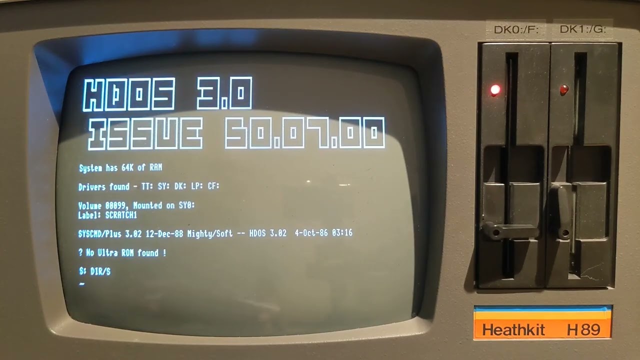 The Heathkit H89 Computer Part 9: Running HDOS
