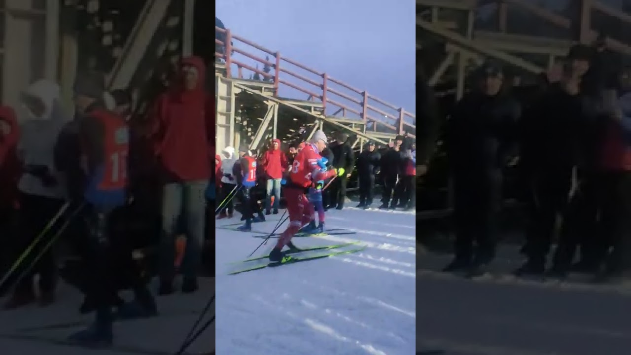 Ю.В.Бородавко объясняет разбор техники конькового хода в подъем.