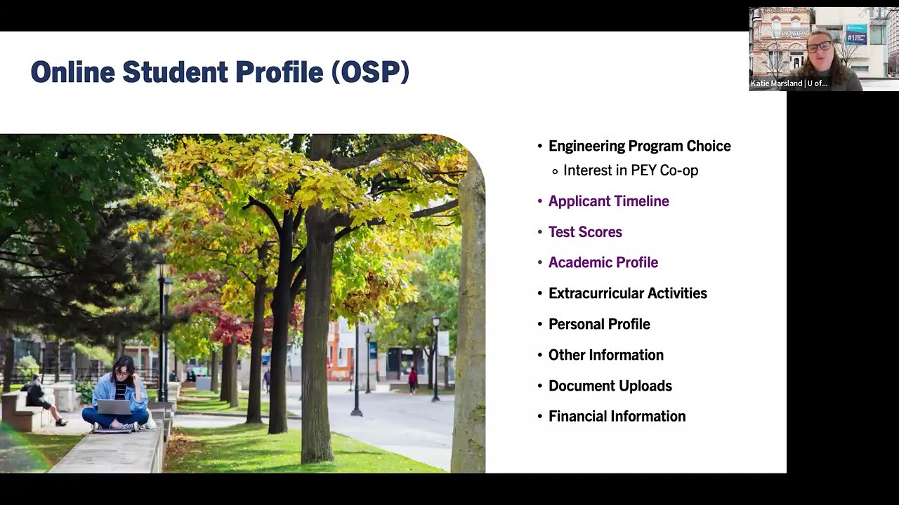 How to complete your Online Student Profile - University of Toronto Engineering - 2026