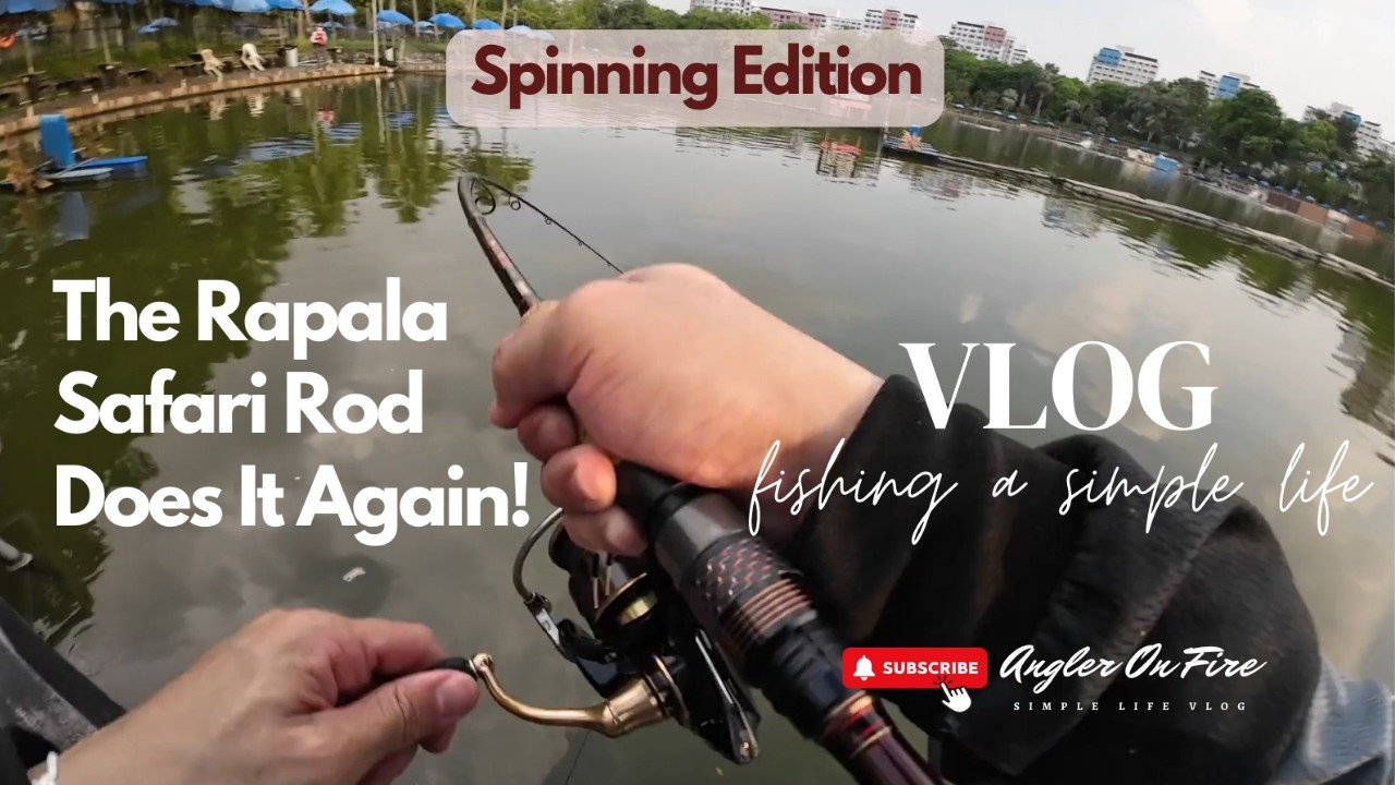 Vlog 49: Let's Fish With The NEW Rapala Safari Rod (Spinning Edition) @ D'Best Pond In Singapore!