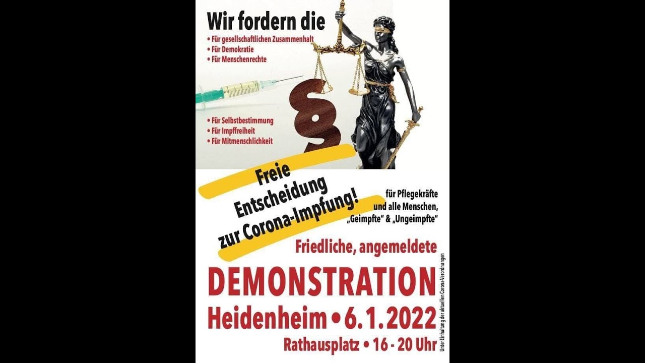 Heidenheim 6.1.2022: Großartige Rede einer mutigen Frau  👍🧡👍