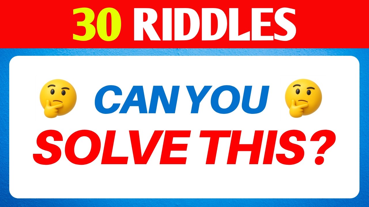 ONLY GENIUS CAN SOLVE THESE RIDDLES 🧠✅ | 30 Riddle Challenge
