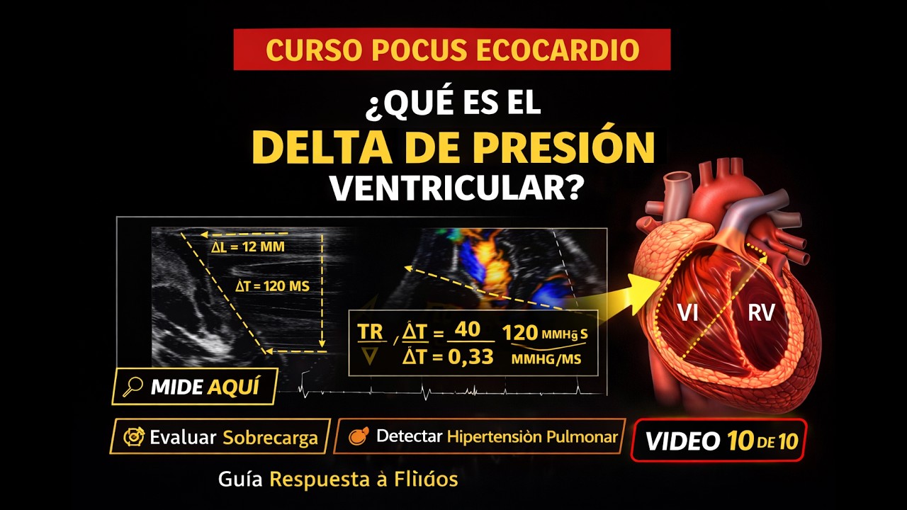 Ecocardiografia 10: dP/ dT delta de presión ventricular.