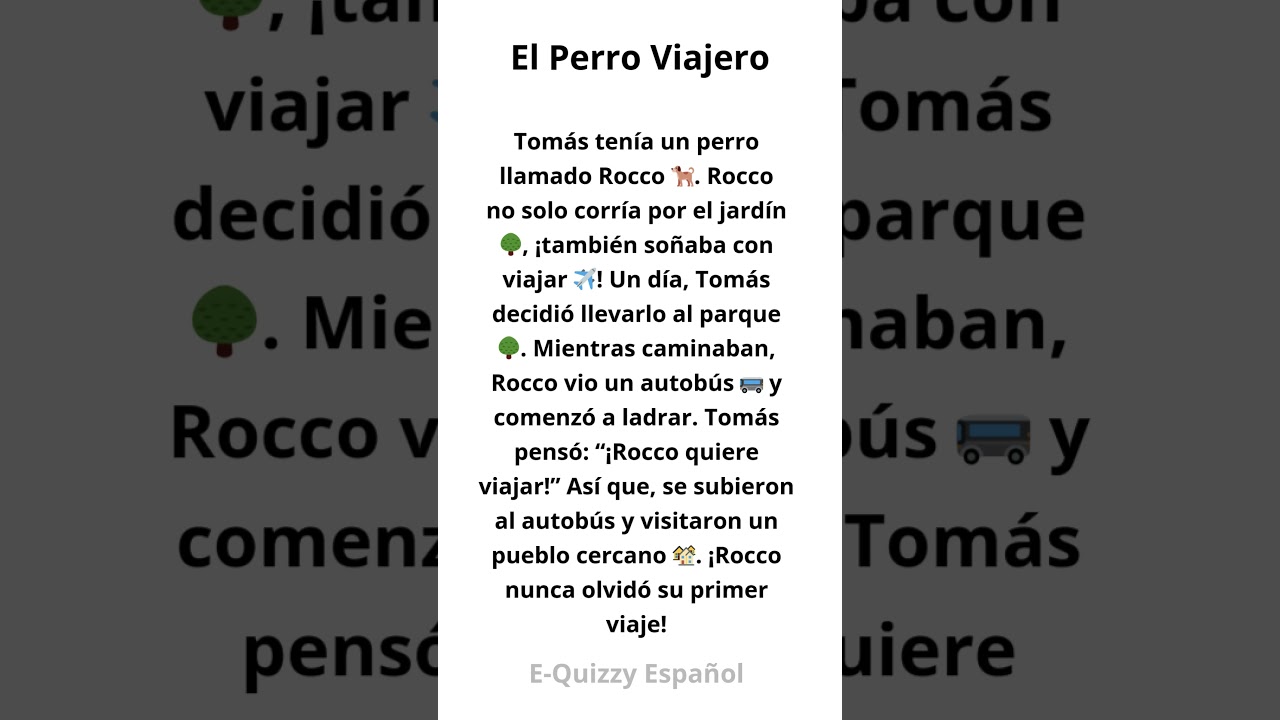 🎉Historias cortas en Espa&ntilde;ol para aprender r&aacute;pido📚 | &iexcl;Mejora tu Espa&ntilde;ol con diversi&oacute;n! | #reading