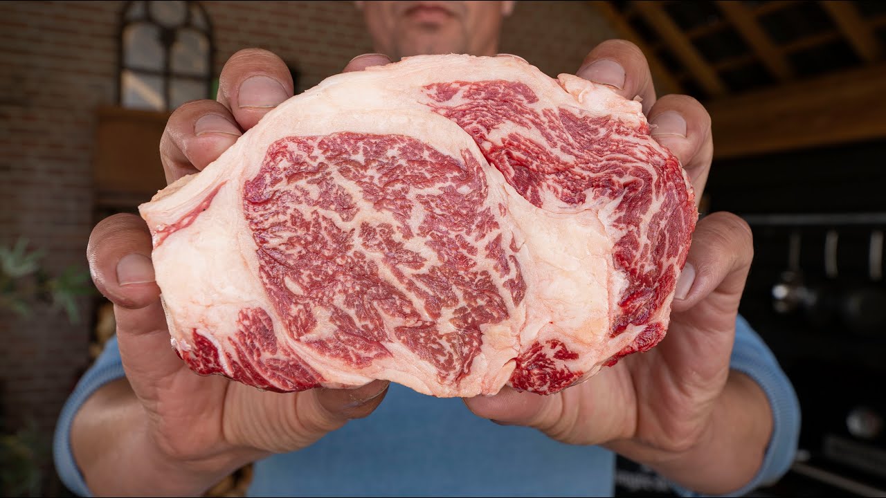 JUICY Ribeye steak with a whiskey onion topping