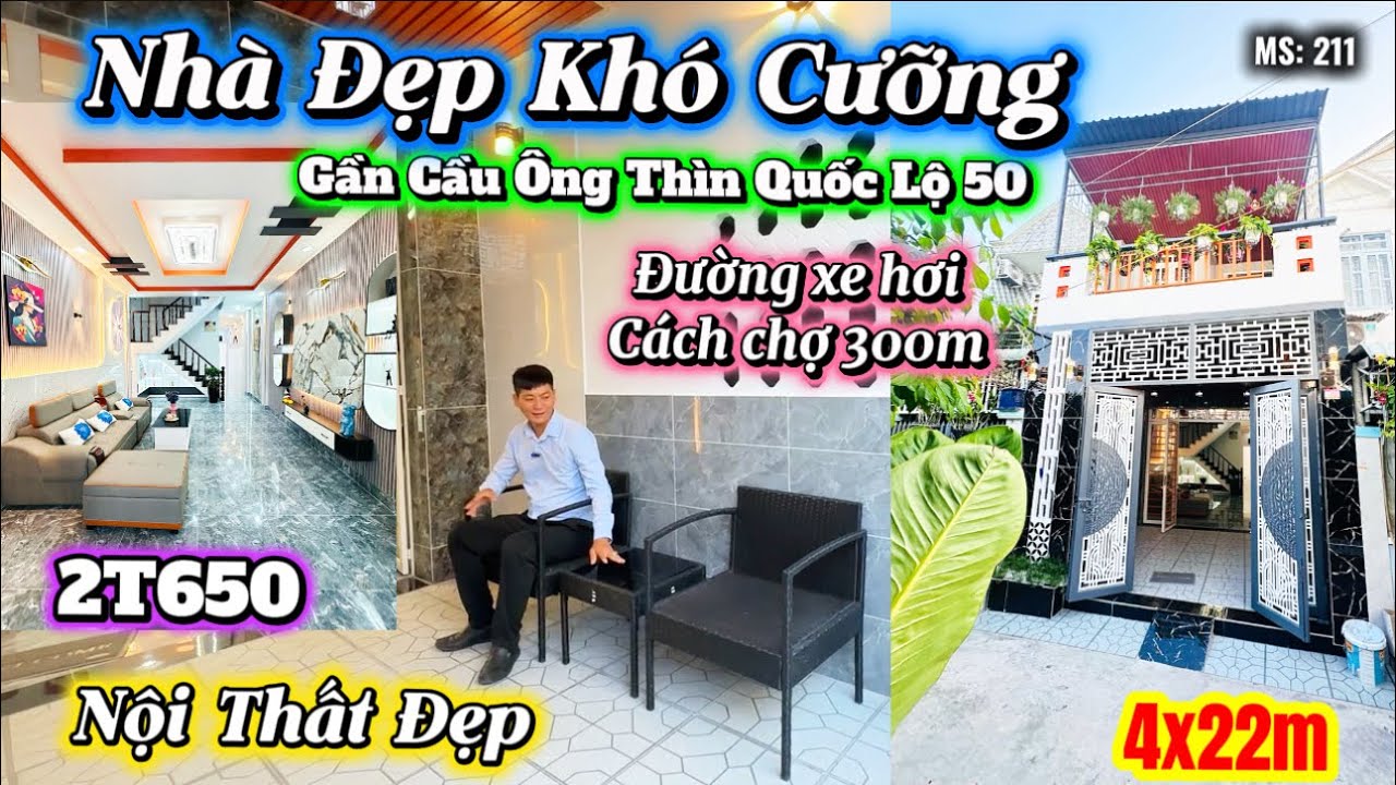 Nhà Đẹp Khó Cưỡng_Giáp Bình Chánh Xuất Hiện Siêu Phẩm Nhà Shr 4x22m đường ô tô cách chợ chỉ 300m
