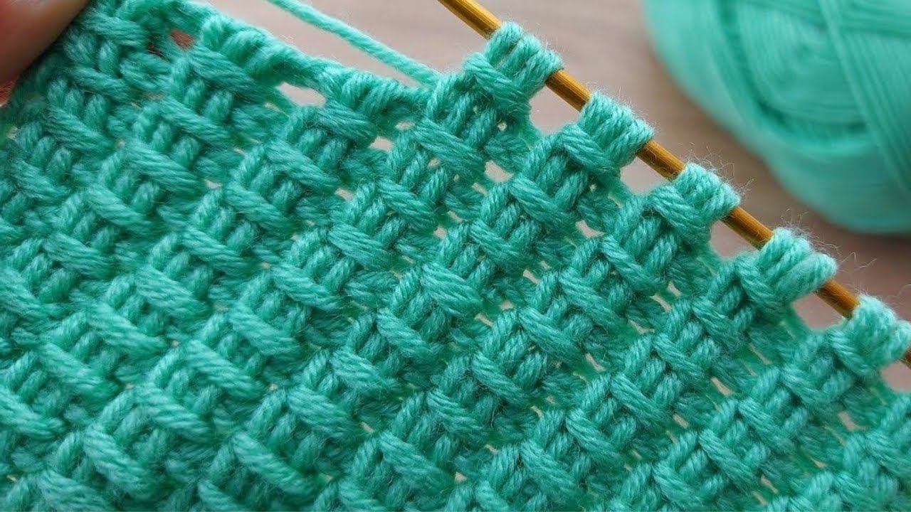 غرزه جديده سهله جدا | كروشيه التونسي |Crochet hanin