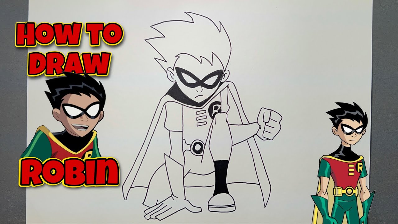 HOW TO DRAW ROBIN | Teen Titans | Step-By -Step Tutorial #drawing