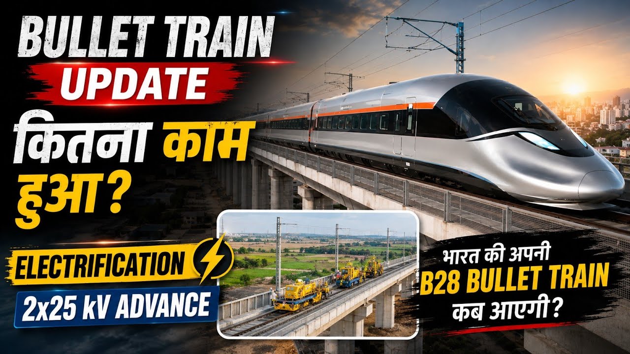 Bullet Train पर सबसे बड़ा अपडेट! कितना काम हुआ और BEML B28 कब आएगी?