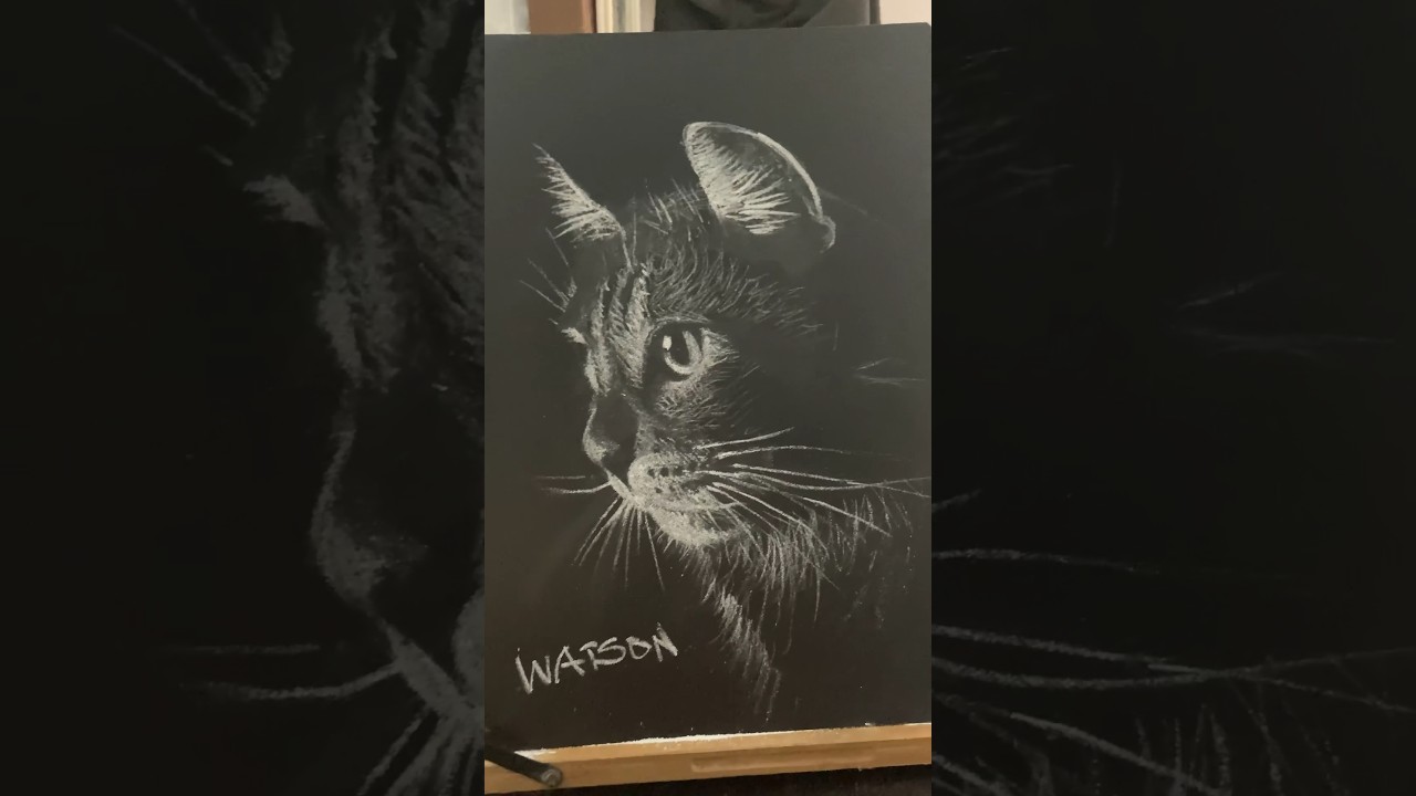 Beauty of my chalk art #chalkboard #sketching #blackboard #drawingtutorial
