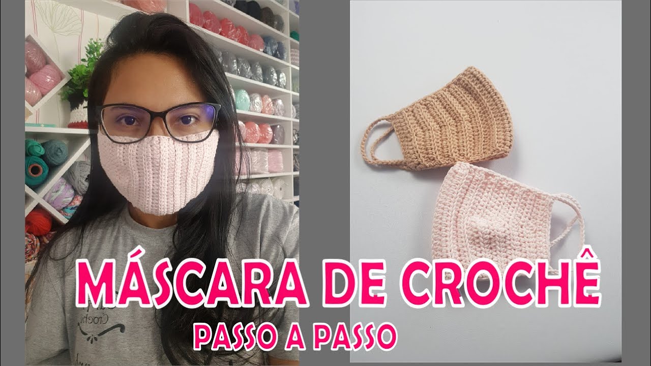 Máscara em crochê passo a passo fácil - crochet a face mask| Edi Art Crochê